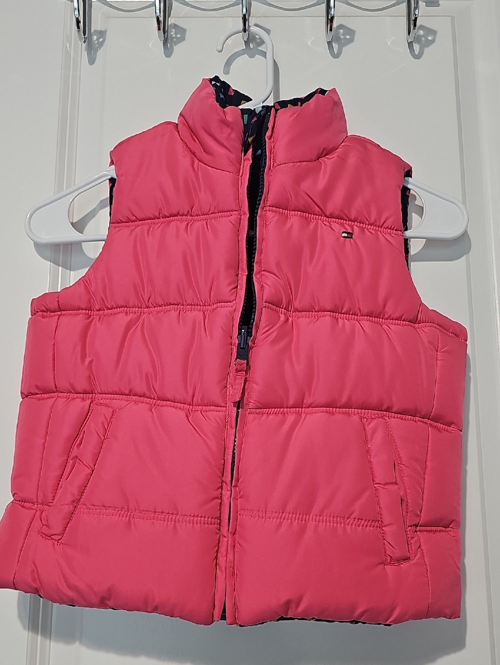 Reversible Tommy Hilfiger Girls Pink Puffer Vest